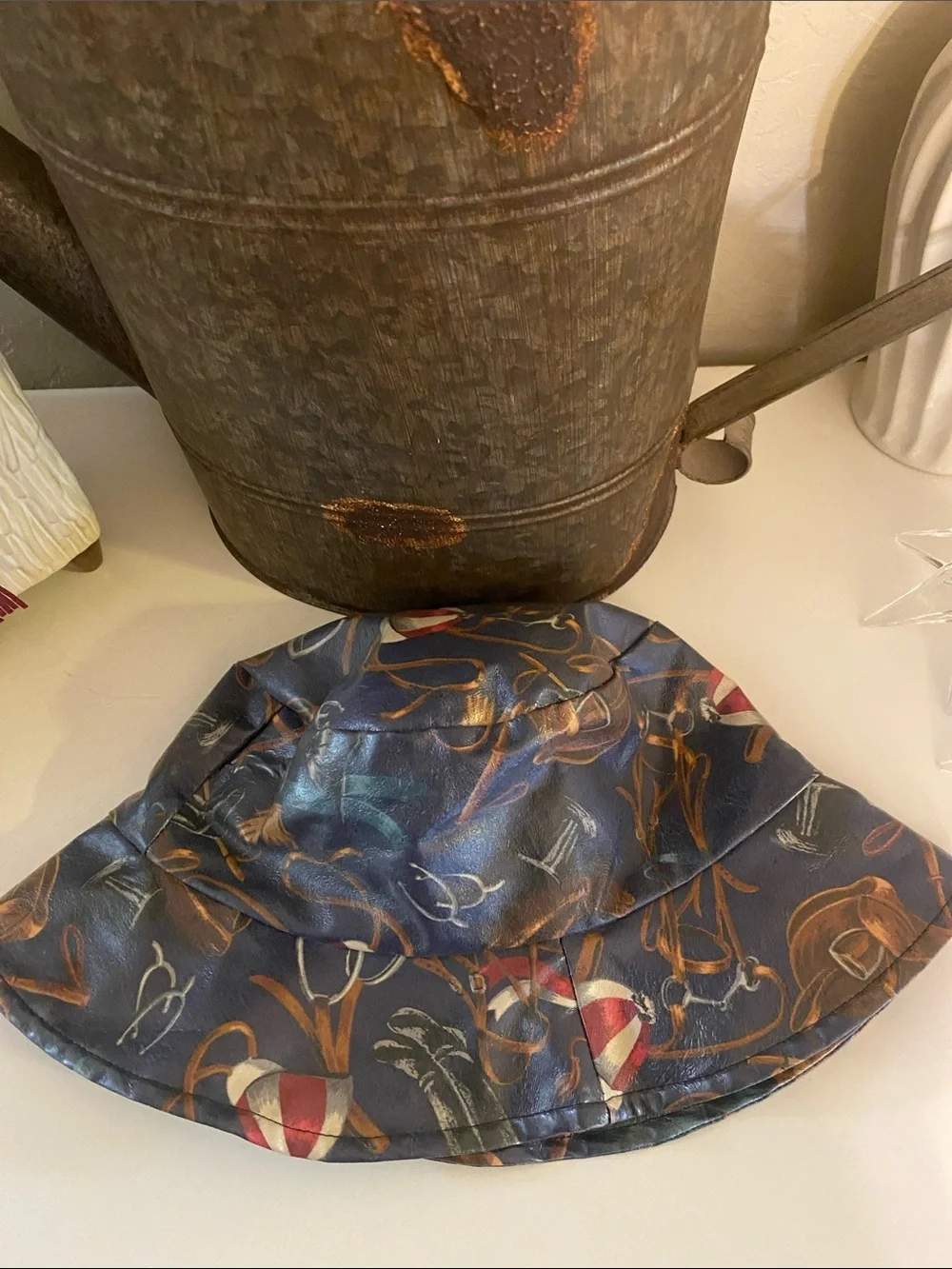 BNWNT Belfast Multi-Color Patterned Shiny Bucket Hat - Women Accessories